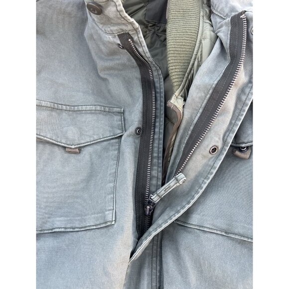 Vintage Y2K Gap 1969 army green utility parka jacket removable quilted liner L - Picture 9 of 16